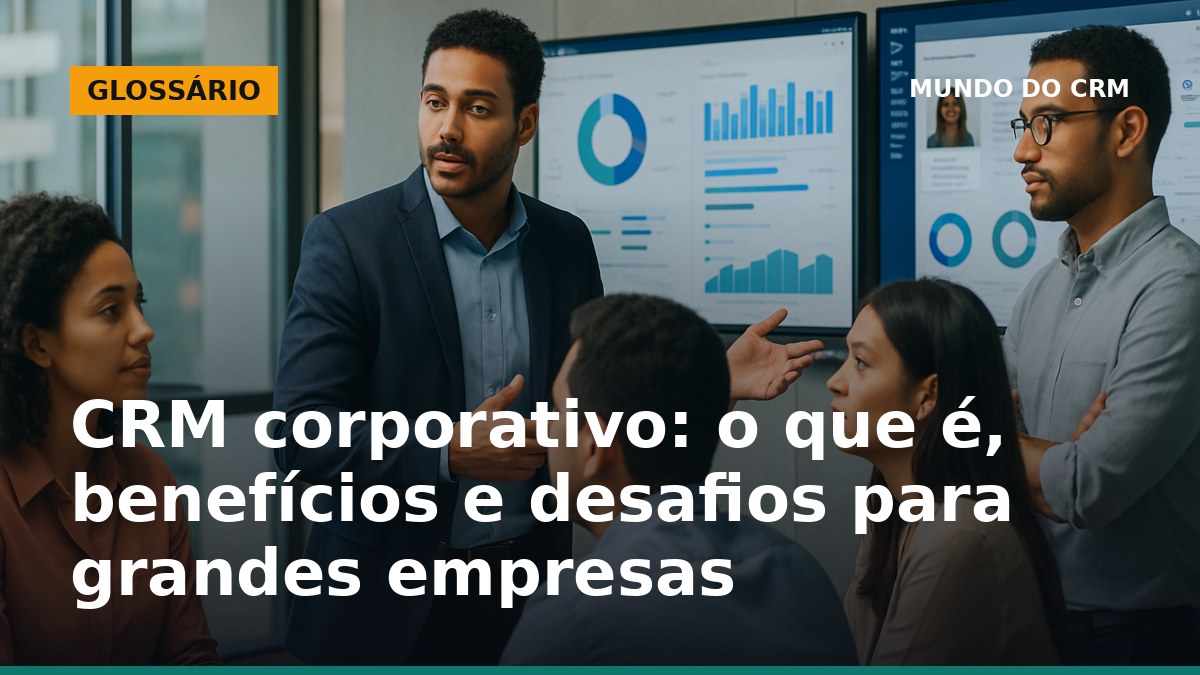 Equipe corporativa analisa dados de clientes em sistema CRM corporativo em escritório brasileiro