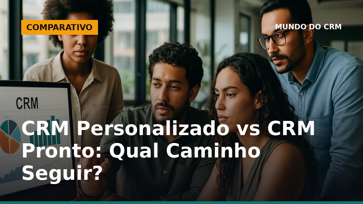 Equipe brasileira analisa opções de CRM personalizado e pronto em reunião profissional